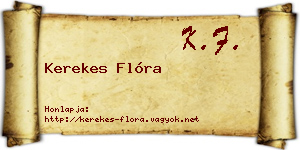 Kerekes Flóra névjegykártya